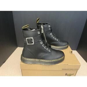 New! Womens Dr. Martens Zavala ALT Black Leather Combat Boots. Size 6. Awesome!